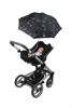 Picture of Stroller Parasol Umbrella Romantic Leaves Black